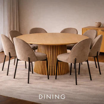 Dining collection featuring tables and chairs for everyday meals.