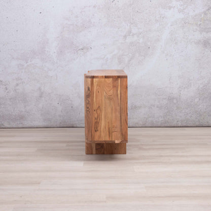 Leather Gallery Baltic Sideboard in Acacia wood, showing the natural wood grain and clean rectangular profile.