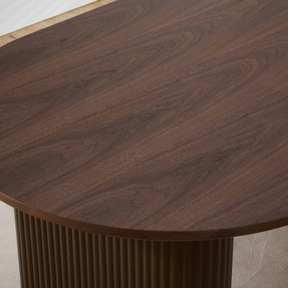 Bishop light dining table - walnut | Gallery Everyday by Leather Gallery