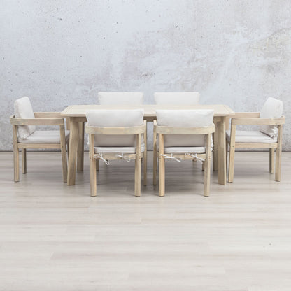 Carenero Natural Ash Frame Oatmeal Dining Set