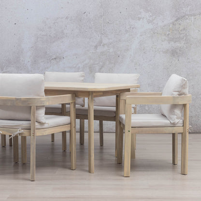 Carenero Natural Ash Frame Oatmeal Dining Set