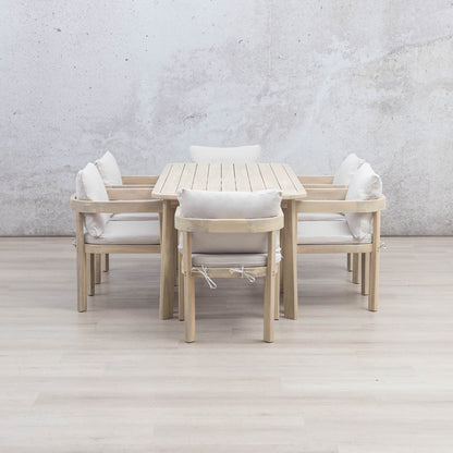 Carenero Natural Ash Frame Oatmeal Dining Set