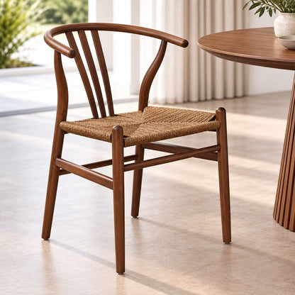 Elara Dining Chair - Leather Gallery - Walnut
