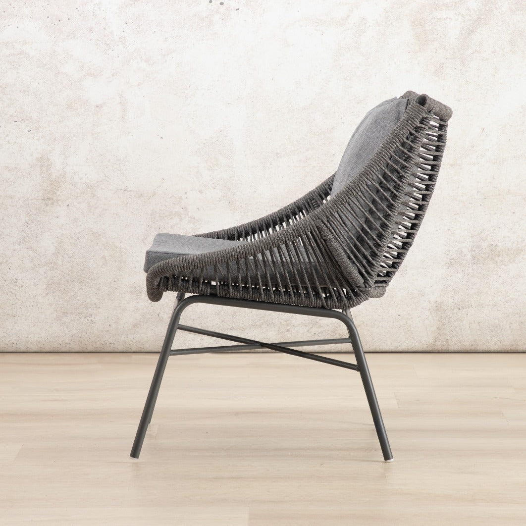 Marlin Patio Chairs and Table, Set of 3 – Black, shown in a modern, minimalist patio space. | Patio chairs and table, patio lounge set, patio furniture, patio chairs, outdoor chairs, outdoor chairs for sale