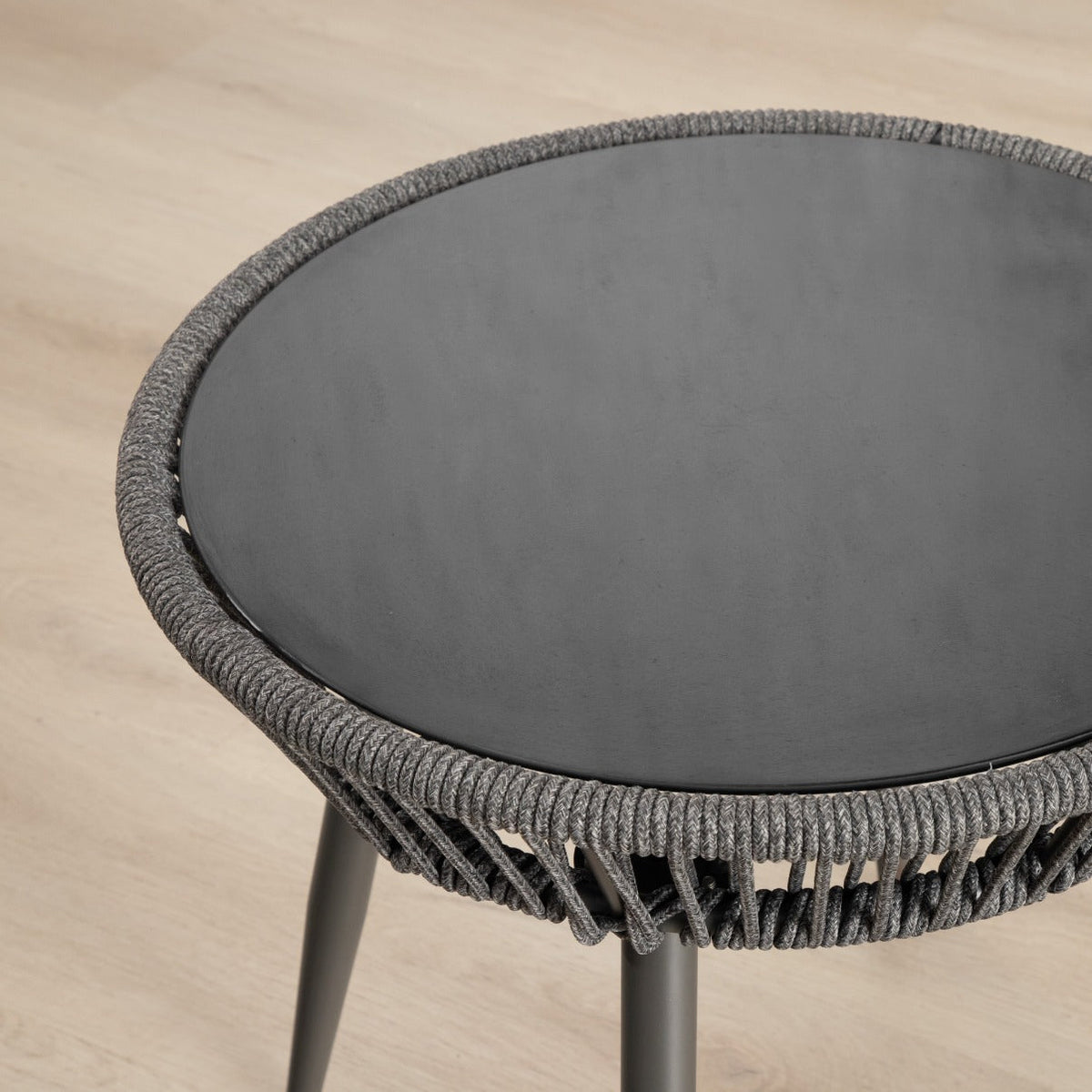Marlin Patio Chairs and Table, Set of 3 – Black, shown in a modern, minimalist patio space. | Patio chairs and table, patio lounge set, patio furniture, patio chairs, outdoor chairs