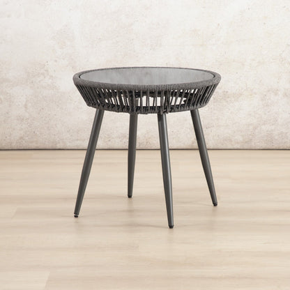 Marlin Patio Chairs and Table, Set of 3 – Black, shown in a modern, minimalist patio space. | Patio chairs and table, patio lounge set, patio furniture, patio chairs, outdoor chairs 