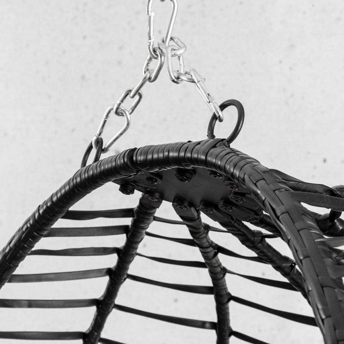 Quinn Hanging Chair - Dark Grey, front view | hanging chairs, hanging chairs for sale, outdoor chairs, egg chair, outdoor furniture
