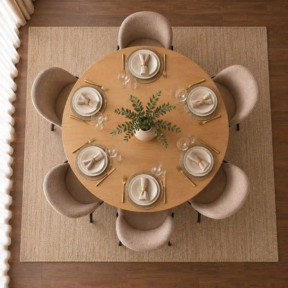 Camden Wood Dining Table - Natural | dining tables, wood dining table, round dining table, 6 seater dining table