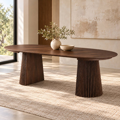 Campbell Dining Table  - Walnut | Leather Gallery