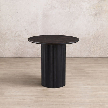 Helmsley Coffee Table, in a black colour, perfect for minimalist spaces.| Coffee tables, round coffee tables, wood coffee table, black coffee table