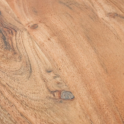 Detailed close-up of the natural wood grain and organic timber texture on a modern coffee table top, showcasing the premium finish of our coffee tables. 