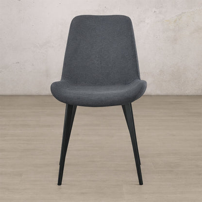 Front View of the Nora Fabric Dining Chair - Storm Grey | dining chairs, dining chairs for sale, grey dining chairs,