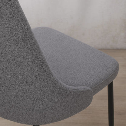 Close up of Spencer Fabric Dining Chair - Velvet Dark | Dining Chairs, fabric dining chairs, grey dining chairs