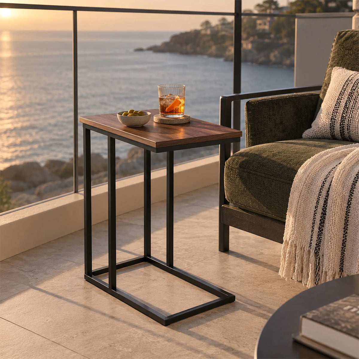 Wyatt Side Table - Brown Walnut